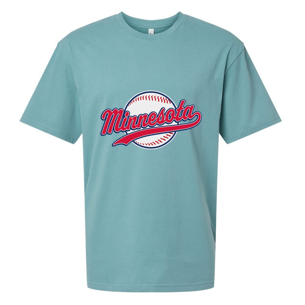Minnesota Ee Vintage Baseball Hrowback Retro Design Sueded Cloud Jersey T-Shirt