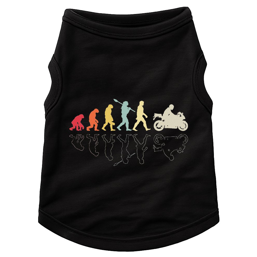 Motorcycle Evolution Vintage Superbike Biker Motorcyclist Doggie Tank