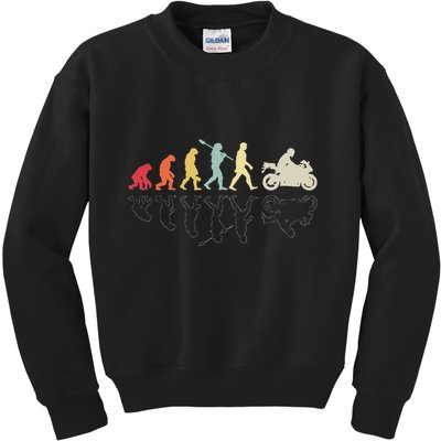 Motorcycle Evolution Vintage Superbike Biker Motorcyclist Kids Sweatshirt