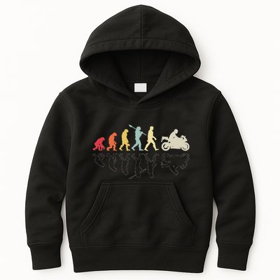 Motorcycle Evolution Vintage Superbike Biker Motorcyclist Kids Hoodie