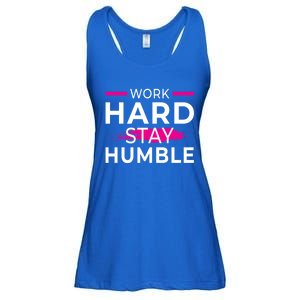 Motivational Entrepreneur Work Hard Stay Humble Gift Ladies Essential Flowy Tank