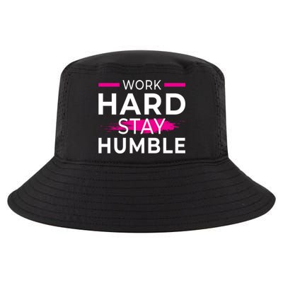 Motivational Entrepreneur Work Hard Stay Humble Gift Cool Comfort Performance Bucket Hat