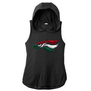 Mexican Eagle With Mexico Flag Hecho En Mexico Ladies PosiCharge Tri-Blend Wicking Draft Hoodie Tank