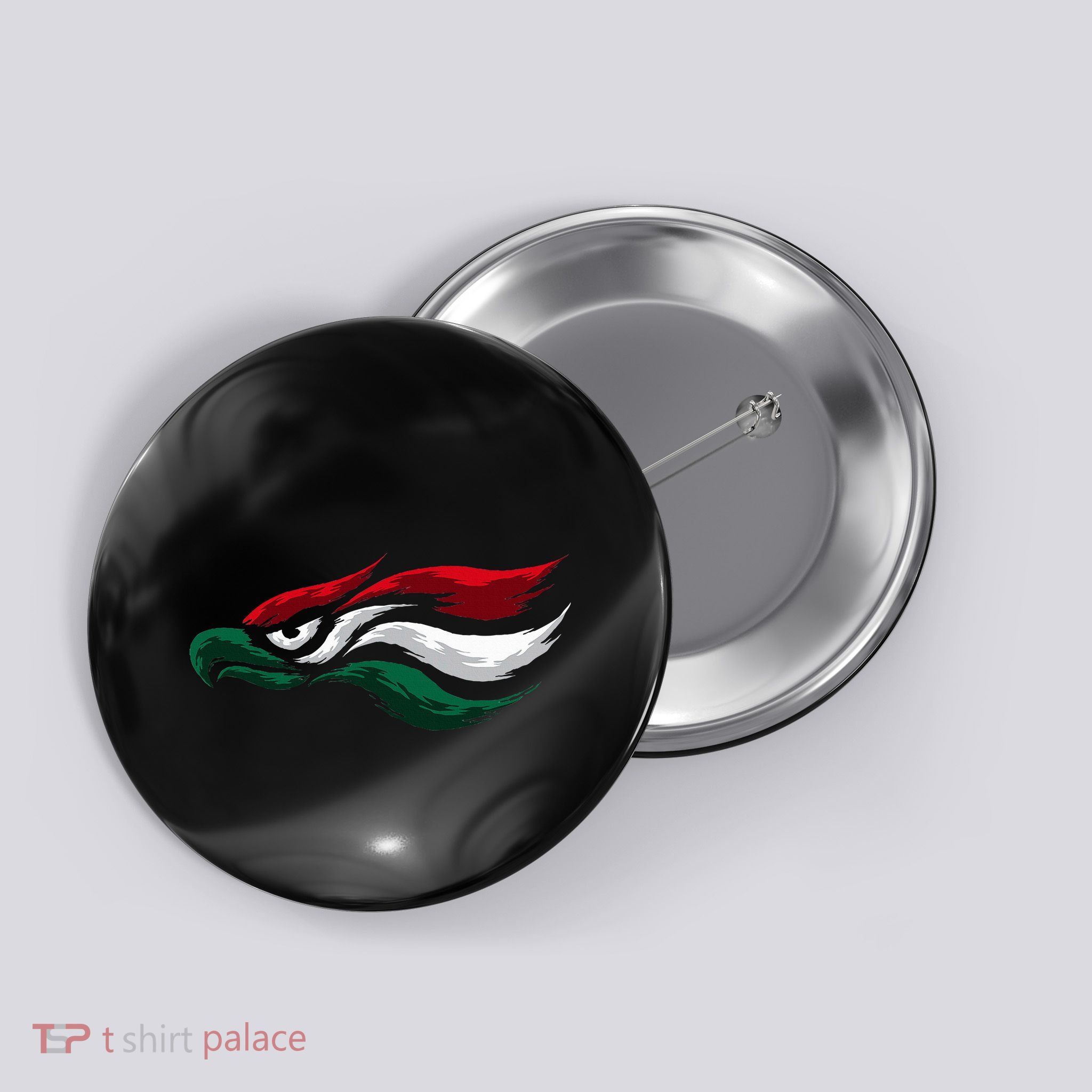 Mexican Eagle With Mexico Flag Hecho En Mexico Button
