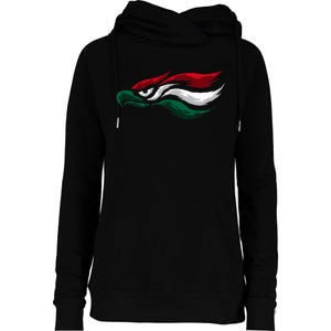 Mexican Eagle With Mexico Flag Hecho En Mexico Womens Funnel Neck Pullover Hood