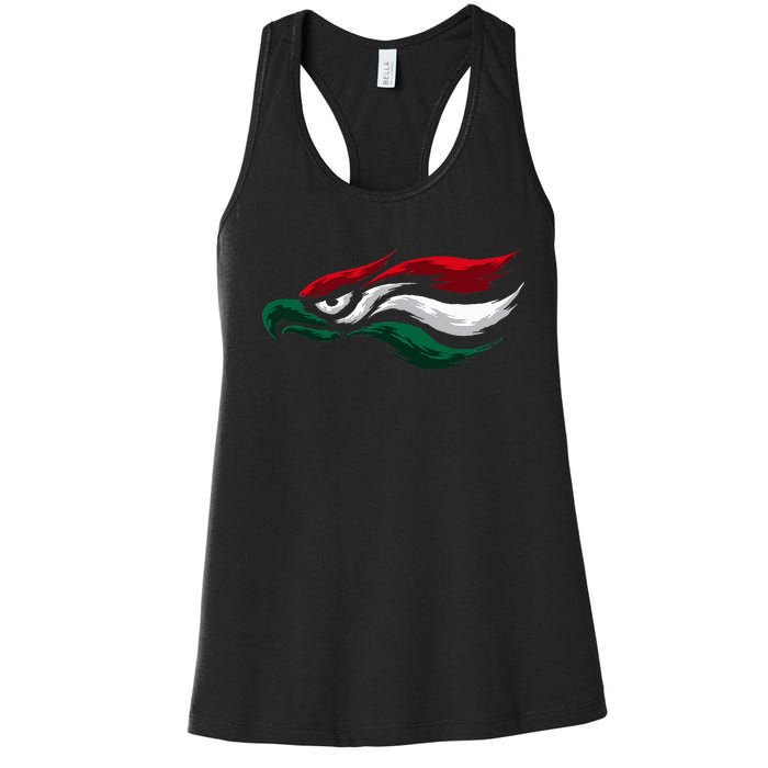 Mexican Eagle With Mexico Flag Hecho En Mexico Women's Racerback Tank