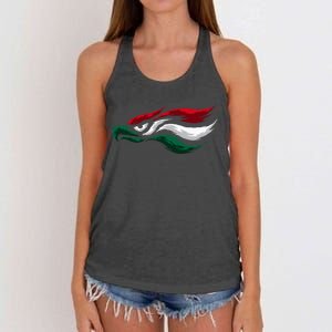 Mexican Eagle With Mexico Flag Hecho En Mexico Women's Knotted Racerback Tank