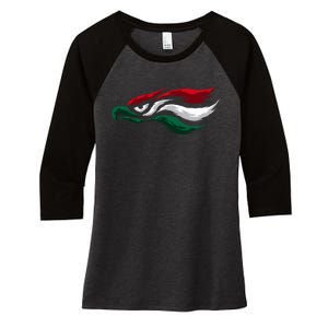 Mexican Eagle With Mexico Flag Hecho En Mexico Women's Tri-Blend 3/4-Sleeve Raglan Shirt