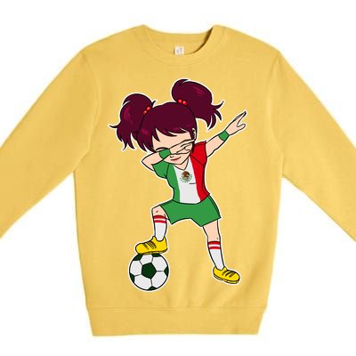 Mexican Dabbing Soccer Gril Mexico Premium Crewneck Sweatshirt