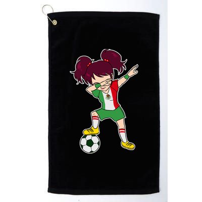 Mexican Dabbing Soccer Gril Mexico Platinum Collection Golf Towel