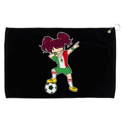 Mexican Dabbing Soccer Gril Mexico Grommeted Golf Towel