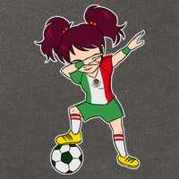 Mexican Dabbing Soccer Gril Mexico Cotton Canvas Backpack