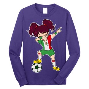 Mexican Dabbing Soccer Gril Mexico Long Sleeve Shirt