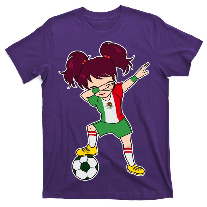 Mexican Dabbing Soccer Gril Mexico T-Shirt