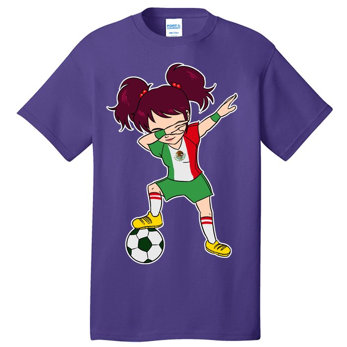 Mexican Dabbing Soccer Gril Mexico Tall T-Shirt