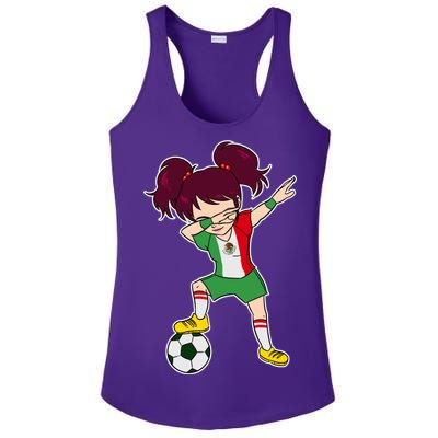 Mexican Dabbing Soccer Gril Mexico Ladies PosiCharge Competitor Racerback Tank