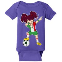 Mexican Dabbing Soccer Gril Mexico Baby Bodysuit