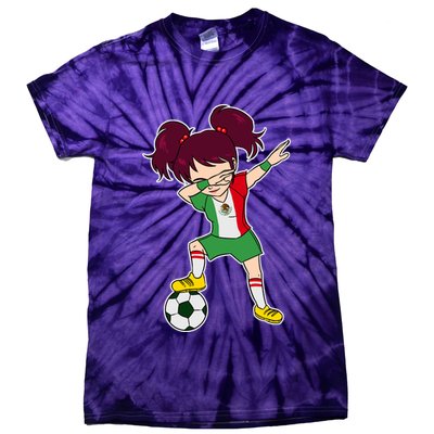 Mexican Dabbing Soccer Gril Mexico Tie-Dye T-Shirt
