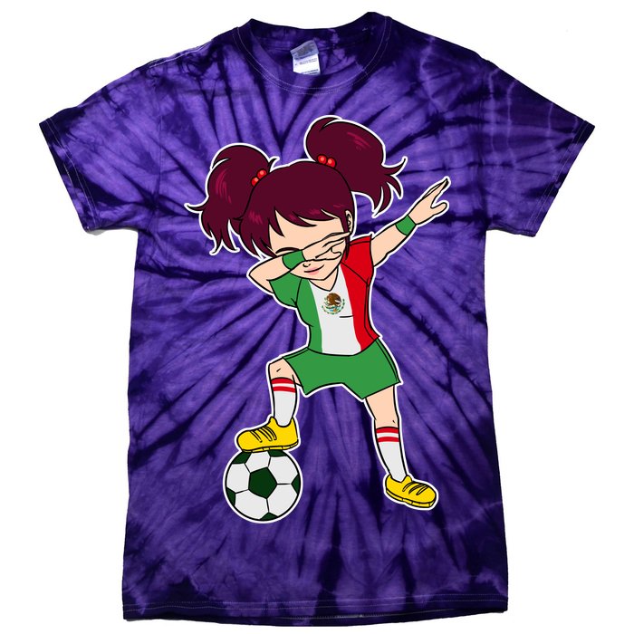 Mexican Dabbing Soccer Gril Mexico Tie-Dye T-Shirt