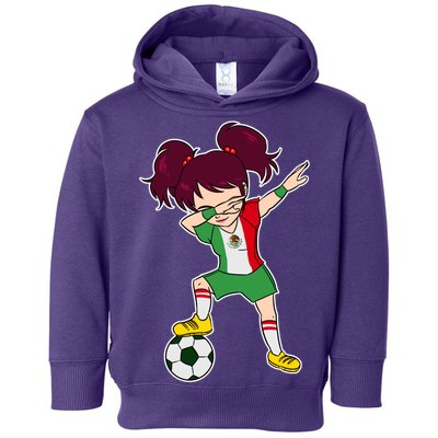 Mexican Dabbing Soccer Gril Mexico Toddler Hoodie