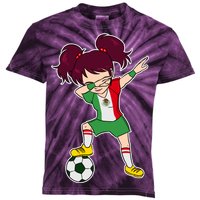 Mexican Dabbing Soccer Gril Mexico Kids Tie-Dye T-Shirt