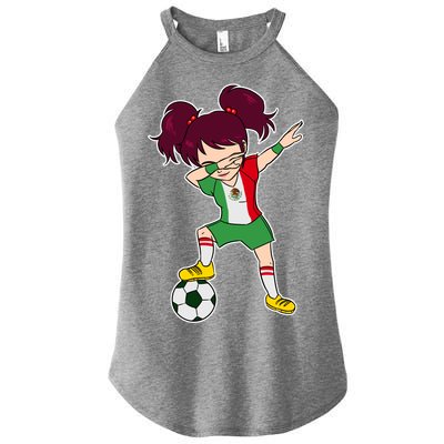 Mexican Dabbing Soccer Gril Mexico Women’s Perfect Tri Rocker Tank