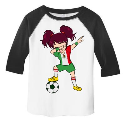 Mexican Dabbing Soccer Gril Mexico Toddler Fine Jersey T-Shirt