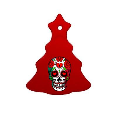 Mexican Sugar Skull Ceramic Tree Ornament