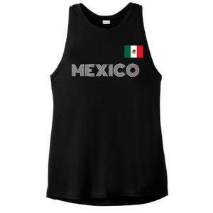 Mexico Country Flag Logo Ladies PosiCharge Tri-Blend Wicking Tank