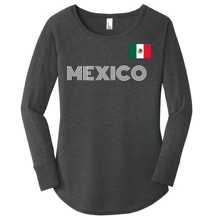 Mexico Country Flag Logo Women's Perfect Tri Tunic Long Sleeve Shirt