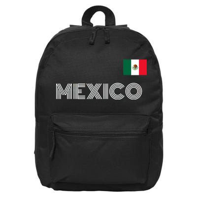 Mexico Country Flag Logo 16 in Basic Backpack