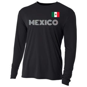 Mexico Country Flag Logo Cooling Performance Long Sleeve Crew