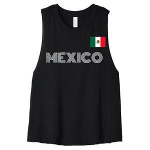 Mexico Country Flag Logo Women's Racerback Cropped Tank