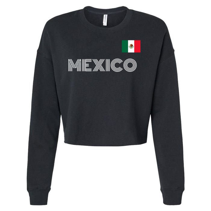 Mexico Country Flag Logo Cropped Pullover Crew