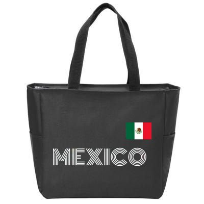 Mexico Country Flag Logo Zip Tote Bag