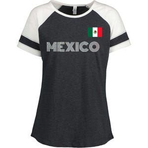 Mexico Country Flag Logo Enza Ladies Jersey Colorblock Tee