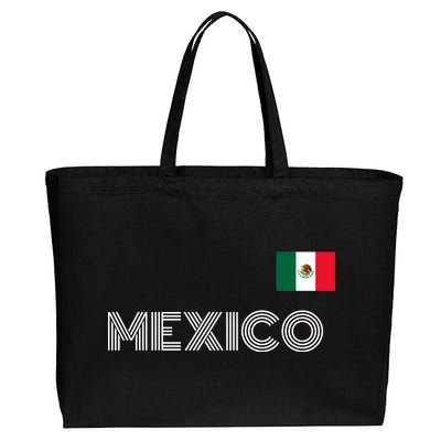 Mexico Country Flag Logo Cotton Canvas Jumbo Tote