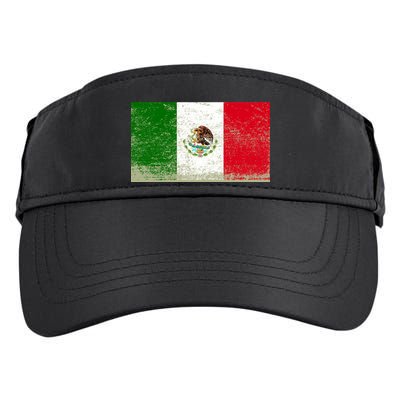 Mexico Flag Grunge Adult Drive Performance Visor