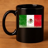 Mexico Flag Grunge 11oz C Handle Ceramic Mug