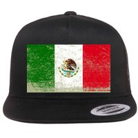 Mexico Flag Grunge Flatbill Hat