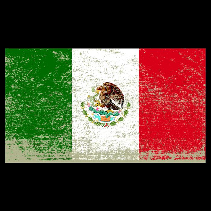 Mexico Flag Grunge Flatbill Hat