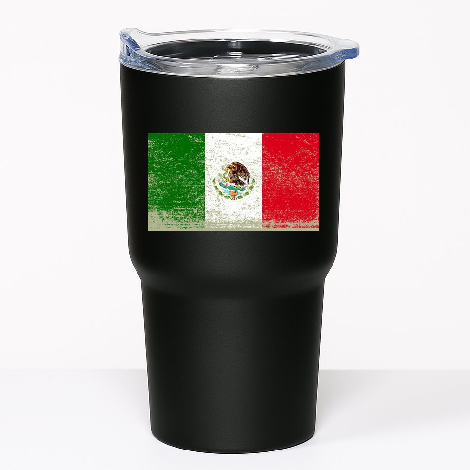 Mexico Flag Grunge Tumbler