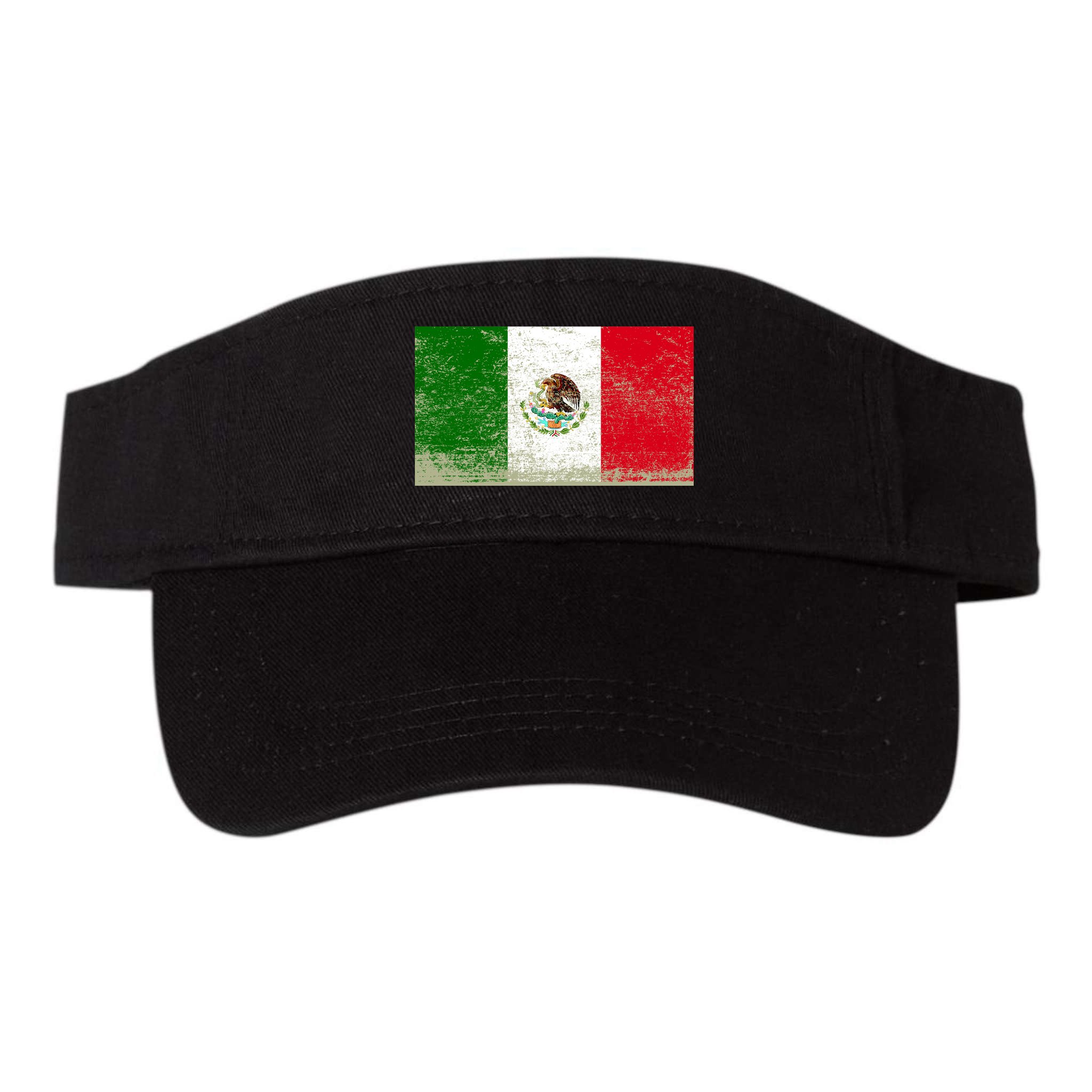Mexico Flag Grunge Visor