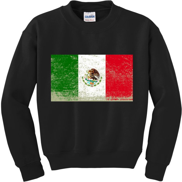Mexico Flag Grunge Kids Sweatshirt
