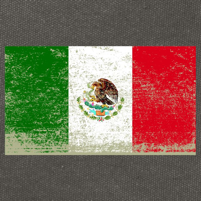 Mexico Flag Grunge Cotton Canvas Backpack