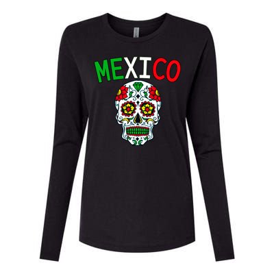 Mexico Skull Womens Cotton Relaxed Long Sleeve T-Shirt