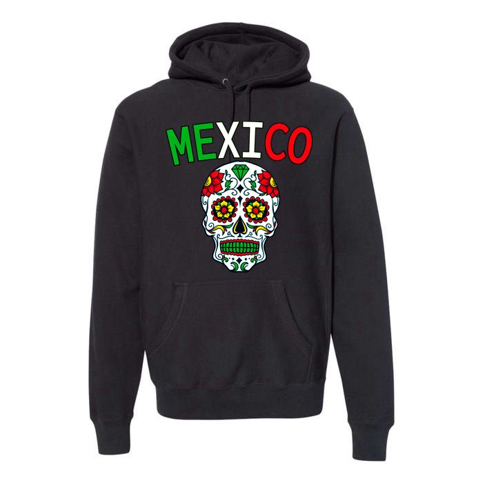 Mexico Skull Premium Hoodie