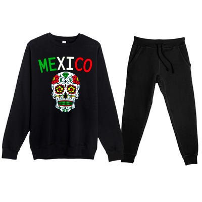 Mexico Skull Premium Crewneck Sweatsuit Set