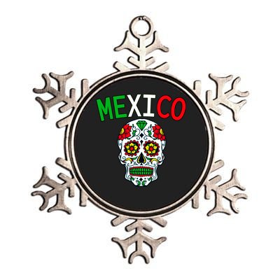 Mexico Skull Metallic Star Ornament