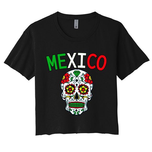 Mexico Skull Crop Top